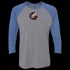 Unisex Triblend Three-Quarter Raglan T-Shirt Thumbnail