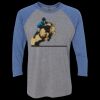Unisex Triblend Three-Quarter Raglan T-Shirt Thumbnail