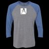 Unisex Triblend Three-Quarter Raglan T-Shirt Thumbnail