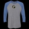 Unisex Triblend Three-Quarter Raglan T-Shirt Thumbnail