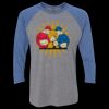 Unisex Triblend Three-Quarter Raglan T-Shirt Thumbnail