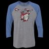 Unisex Triblend Three-Quarter Raglan T-Shirt Thumbnail