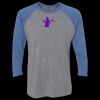 Unisex Triblend Three-Quarter Raglan T-Shirt Thumbnail