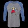 Unisex Triblend Three-Quarter Raglan T-Shirt Thumbnail