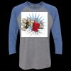 Unisex Triblend Three-Quarter Raglan T-Shirt Thumbnail