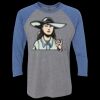 Unisex Triblend Three-Quarter Raglan T-Shirt Thumbnail