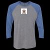 Unisex Triblend Three-Quarter Raglan T-Shirt Thumbnail