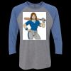 Unisex Triblend Three-Quarter Raglan T-Shirt Thumbnail