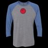 Unisex Triblend Three-Quarter Raglan T-Shirt Thumbnail