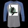 Unisex Triblend Three-Quarter Raglan T-Shirt Thumbnail