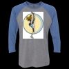 Unisex Triblend Three-Quarter Raglan T-Shirt Thumbnail