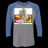Unisex Triblend Three-Quarter Raglan T-Shirt Thumbnail