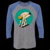 Unisex Triblend Three-Quarter Raglan T-Shirt Thumbnail