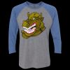 Unisex Triblend Three-Quarter Raglan T-Shirt Thumbnail