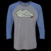 Unisex Triblend Three-Quarter Raglan T-Shirt Thumbnail