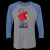 Unisex Triblend Three-Quarter Raglan T-Shirt Thumbnail