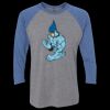 Unisex Triblend Three-Quarter Raglan T-Shirt Thumbnail