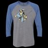 Unisex Triblend Three-Quarter Raglan T-Shirt Thumbnail