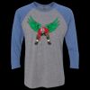 Unisex Triblend Three-Quarter Raglan T-Shirt Thumbnail