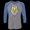Unisex Triblend Three-Quarter Raglan T-Shirt Thumbnail