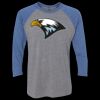 Unisex Triblend Three-Quarter Raglan T-Shirt Thumbnail