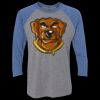 Unisex Triblend Three-Quarter Raglan T-Shirt Thumbnail