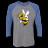Unisex Triblend Three-Quarter Raglan T-Shirt Thumbnail