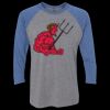 Unisex Triblend Three-Quarter Raglan T-Shirt Thumbnail