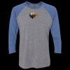 Unisex Triblend Three-Quarter Raglan T-Shirt Thumbnail
