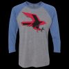 Unisex Triblend Three-Quarter Raglan T-Shirt Thumbnail