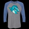 Unisex Triblend Three-Quarter Raglan T-Shirt Thumbnail