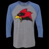 Unisex Triblend Three-Quarter Raglan T-Shirt Thumbnail