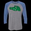 Unisex Triblend Three-Quarter Raglan T-Shirt Thumbnail