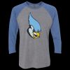 Unisex Triblend Three-Quarter Raglan T-Shirt Thumbnail