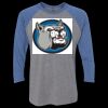 Unisex Triblend Three-Quarter Raglan T-Shirt Thumbnail
