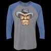 Unisex Triblend Three-Quarter Raglan T-Shirt Thumbnail