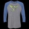 Unisex Triblend Three-Quarter Raglan T-Shirt Thumbnail