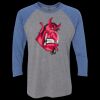 Unisex Triblend Three-Quarter Raglan T-Shirt Thumbnail