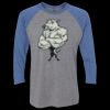 Unisex Triblend Three-Quarter Raglan T-Shirt Thumbnail