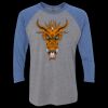 Unisex Triblend Three-Quarter Raglan T-Shirt Thumbnail
