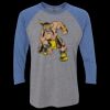 Unisex Triblend Three-Quarter Raglan T-Shirt Thumbnail