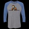 Unisex Triblend Three-Quarter Raglan T-Shirt Thumbnail