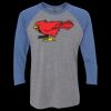 Unisex Triblend Three-Quarter Raglan T-Shirt Thumbnail