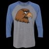 Unisex Triblend Three-Quarter Raglan T-Shirt Thumbnail