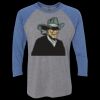 Unisex Triblend Three-Quarter Raglan T-Shirt Thumbnail