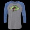 Unisex Triblend Three-Quarter Raglan T-Shirt Thumbnail
