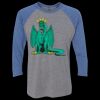 Unisex Triblend Three-Quarter Raglan T-Shirt Thumbnail