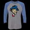 Unisex Triblend Three-Quarter Raglan T-Shirt Thumbnail