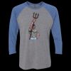 Unisex Triblend Three-Quarter Raglan T-Shirt Thumbnail