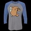 Unisex Triblend Three-Quarter Raglan T-Shirt Thumbnail